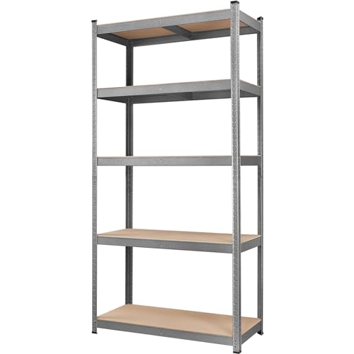 BuxWellBang 36" W x 16" D x 71" H Storage Shelves - 5 Tier Adjustable Garage Shelving Unit, Metal Standing Shelf Utility Rack Organization for BuxWellBang