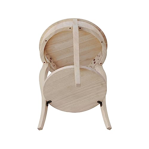 International Concepts Cambria Round End Table, Unfinished IC International Concepts