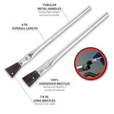 Performance Tool W1147 6" Acid Brush Set (2 Pieces) - Disposable, Horsehair Bristles, Sturdy Metal Handles Performance Tool