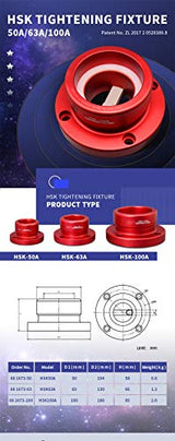 US STOCK SFX HSK63 Tool Holder Tightening Fixture A Type for Universal CNC Equipment HSK63 A Type Tool Holder Lock Seat SFX