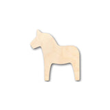 Unfinished Wood Dala Horse Shape - Animal - Craft - up to 24" DIY 4" / 1/2" 24 Hour Crafts