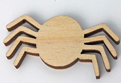Spider Halloween Unfinished Wood Laser Cut Out Cutout Shape Crafts Sign DIY Ready to Paint or Stain Texan Wood Crafts