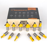 Router Bits Set 1/2 Inch Shank - BAIDETS 12 Pieces 1/2" Tungsten Carbide Router Bits, Woodwork Tools BAIDETS