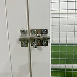 PawHut 162" Large Chicken Coop Wooden for 6-8 Chickens with Handles, Outdoor Chicken Cage Hen House with 2 Nesting Boxes, Water-Resistant Roof, PawHut