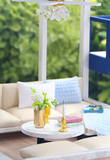 Flever Dollhouse Miniature DIY House Kit Manual Creative with Furniture for Romantic Artwork Gift (Perfect Time Apartment) Flever