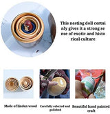 Nesting Dolls Russian Matryoshka Dolls for Kids Wood Stacking Nested Set 5 Pieces Handmade Toys for Children Christmas Birthday Decoration Halloween Zoymiu
