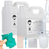 BBDINO Silicone Mold Making Kit, Liquid Super Elastic Silicone for Mold Making, 4.4 lbs (70 oz), Fast Cure Silicone Rubber Mold Making Kit, 1A:1B BBDINO