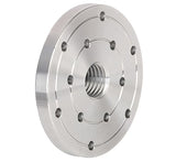 VINWOX 4" Wood Lathe Steel Faceplate, 1”x8TPI Spindle Thread Woodworking Machine Chuck Face Plate VINWOX