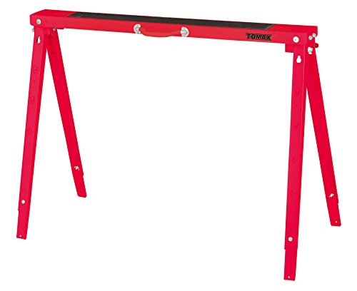 TOMAX Folding Sawhorse Height Adjustable 440lb Weight Capacity Single Pack - WoodArtSupply