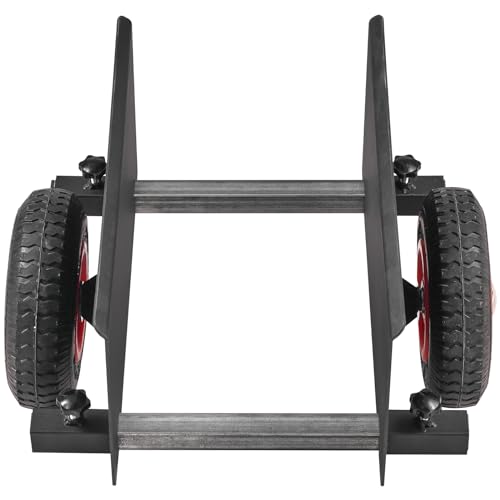 VEVOR Panel Dolly, 600LBS Capacity Slab Dolly, Heavy-Duty Drywall Mover with 8" Pneumatic Wheels, Adjustable Clamp Panel Cart for Drywall Sheet, VEVOR