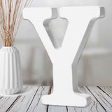 AOCEAN 6 Inch White Wood Letters Unfinished Wood Letters for Wall Decor Decorative Standing Letters Slices Sign Board Decoration for Craft Home Party AOCEAN