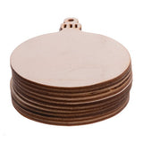Christmas Wooden Crafts Hanging Ornaments Christmas Tree Decoration Unfinished Wood Cutouts for DIY Blank Slices to Paint (10PCs Round Style) YEEQIN