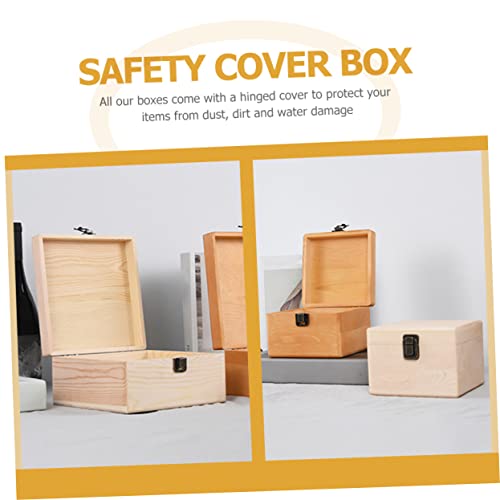 COHEALI Box Wooden Keepsake Box Wooden Organizer Box Desktop Stand Unfinished Box Jewelry Organizer Clear Decorative Case Jewelry Box Decorative COHEALI