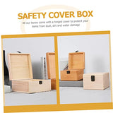 COHEALI Box Wooden Keepsake Box Wooden Organizer Box Desktop Stand Unfinished Box Jewelry Organizer Clear Decorative Case Jewelry Box Decorative COHEALI