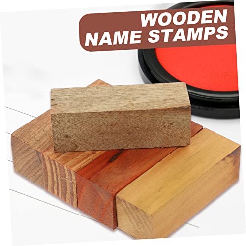 VILLCASE 5pcs Carved Wood Unfinished Wood Whittling Blocks Wood Square Block Wood Working Whittling Kit Floral Wooden Wood Carving Kits Decorating VILLCASE