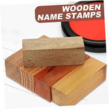 VILLCASE 5pcs Carved Wood Unfinished Wood Whittling Blocks Wood Square Block Wood Working Whittling Kit Floral Wooden Wood Carving Kits Decorating VILLCASE