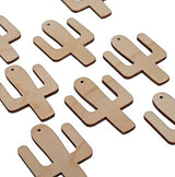ALL SIZES BULK (12pc to 100pc) Unfinished Wood Wooden Laser Solid Cactus Dangle Earring Jewelry Blanks Charms Shape Crafts Made in Texas Texan Wood Crafts