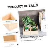 TEHAUX 6pcs Box Storage Wooden Box Without Lid Desktop Storage Craft Storage Containers Wooden Crates Unfinished Jewelry Organizer Tray Wooden Crafts TEHAUX