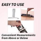 9 Pcs Guitar Radius Gauge Set String Gauges and Fretboard Luthier Tools for Guitar Repair Bass Music Tool Kit with Understring Radius Gauge BRBASAP