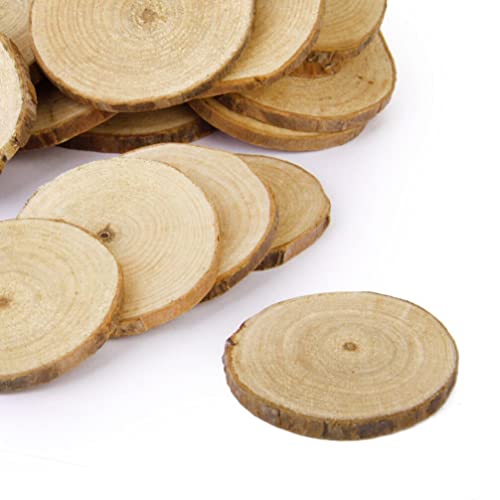 COHEALI 40pcs Piece Wedding Decorations Wedding Ornament DIY Crafts Wedding Centerpieces Mini Decor Arts and Crafts for Kids Wood Discs for COHEALI