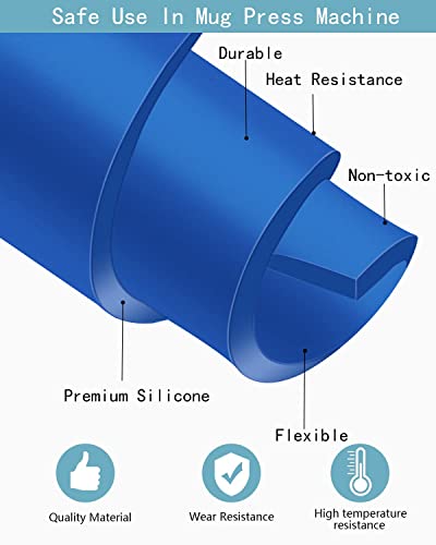 Sublimation Tumblers Wrap for Cricut Mug Press, 3 Thicknesses Silicone Wraps Suitable for Skinny Tumblers Sublimation 9.8 x 4.7 Inch WIbabiuis