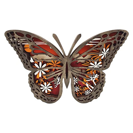 YANGYANGDA 3D Wooden Carved Cute Animal Lamp LED Night Light, Multi-Layer Carving Animal Decoration Night Light for Bedroom Desk Home Decor (K) YANGYANGDA