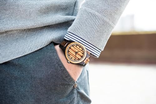 UMIPHIMAT Engraved Wooden Watches for Dad from Daughter - Customized Personalized Wood Watch for Fathers Day Birthday Gifts UMIPHIMAT