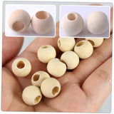 SEWOART 1 Set Beaded Wood Ring Set Unfinished Wood Tapestry Wood Circles Wooden Beads Nativity Craft Wooden Rings for Crafts Natural Beading Kits SEWOART