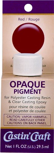 Environmental Technology Castin'Craft Opaque Pigment - Red (1 oz Kit) Polyester Casting Resin & Clear Epoxy Liquid Tints & Dye Art Supplies Artists, Environmental Technology