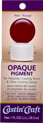 Environmental Technology Castin'Craft Opaque Pigment - Red (1 oz Kit) Polyester Casting Resin & Clear Epoxy Liquid Tints & Dye Art Supplies Artists, - WoodArtSupply