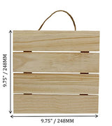 Creative Hobbies 10x10 Inch Unfinished Wood Hanging Plaque - DIY Wood Pallet Sign, Notch Banner, Hanging Wooden Sign, Wood Slice, Decorative Plaque, Creative Hobbies