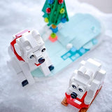 LEGO Wintertime Polar Bears 40571 Christmas Décor Building Kit, Polar Bear Gift, Great Stocking Stuffer for Kids, Features a Christmas Tree Toy and LEGO