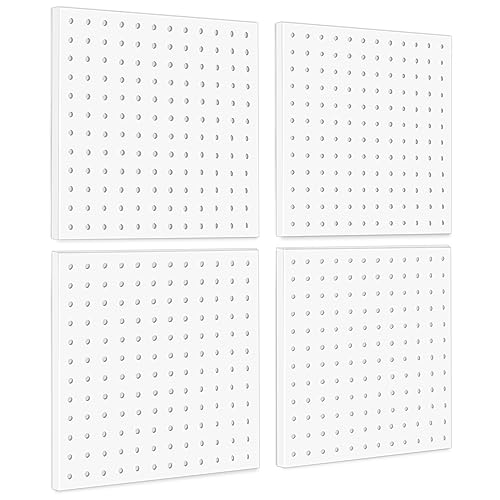 BELLO YON 4Pcs Pegboard, Peg Board, Pegboard Wall Organizer Panels Accessories, Mount Display Pegboard Kits, Metal Pegboard for Walls Garage Craft BELLO YON