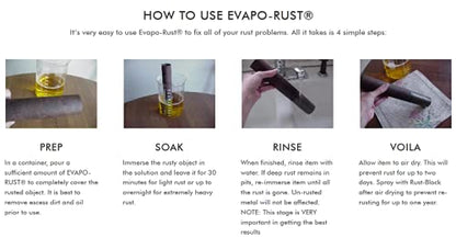 CRC Evapo-Rust, Heavy-Duty Rust Remover, Reusable, Acid-Free, Non-Corrosive, Water-based, 32 oz, Removes Rust to Bare Metal