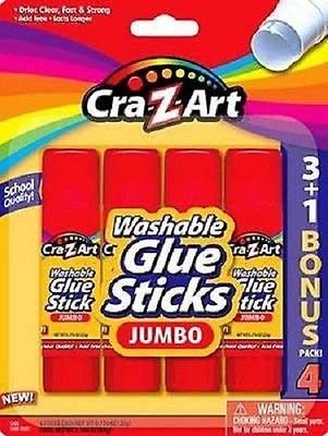 Cra-Z-art Jumbo Washable Glue Sticks, 4-Count Cra-Z-Art