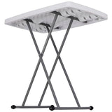 SUPER DEAL 2.5 Foot Plastic Folding Table, Indoor Outdoor Portable Heavy Duty Adjustable Height Kitchen or Camping Barbecues Picnic Party Table, SUPER DEAL