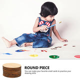 Operitacx 15pcs Round Bamboo Unfinished Wood Circle Unfinished Round Discs Spring Wooden Cutout Unfinished Bamboo Chips Christmas Toys Kid Toys Operitacx