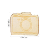 SUPVOX 20pcs Unfinished Wood Cutout Wooden Camera Shape Natural Wood Pieces for DIY Arts Crafts Projects SUPVOX