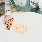 MAGICLULU 100PC Unfinished Wood Hexagon Pieces Unfinished Wood Cutout Hexagon Hexagon Blank Unfinished Wood Slices for Craft DIY Projects 3CM MAGICLULU