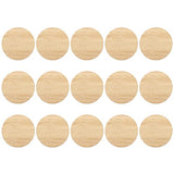 Operitacx 15pcs Round Bamboo Unfinished Wood Circle Unfinished Round Discs Spring Wooden Cutout Unfinished Bamboo Chips Christmas Toys Kid Toys Operitacx