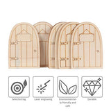 Happyyami 20pcs Fairy House Door Unfinished Wood Slices Garden Fairy Door miniture House Furniture Miniature elf Door Fairy Ornament DIY Craft Happyyami