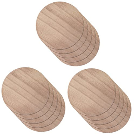 Zerodeko 15 pcs Solid Wood Round Wood Chips Unfinished Wooden Circle Wood Riser Wood Slices centerpieces Wooden Tray risers Wedding Decorations Zerodeko