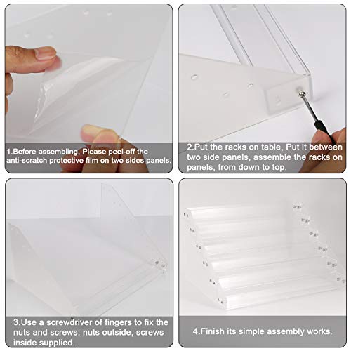 Umirokin Nail Polish Organizer, 6 Tiers Acrylic Paint Rack, Clear Display Holder Storage for Ink Gel Nail Polish Sunglasses Essential Oil Holds up to Umirokin