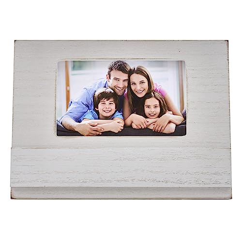 Plaid Wood Unfinished Whitewash Message Frame, 6" x 8" Wooden Surface Perfect for DIY Arts and Crafts Projects, 63525