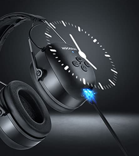 Hocazor HZ07 Upgrade Bluetooth 5.3 Hearing Protection - NRR 25dB Noise Cancelling Earmuffs 40 Hours+ Playing Time with 1500mAh Rechargeable Battery Hocazor
