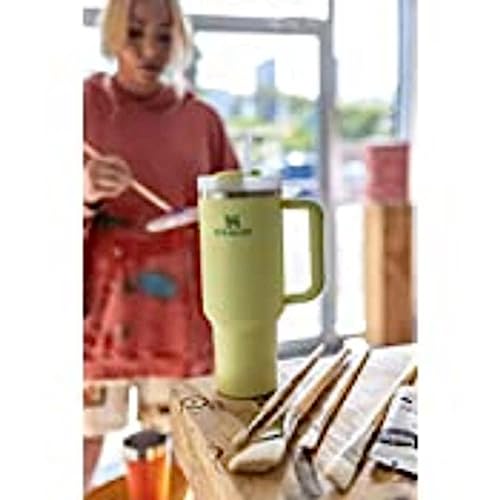 Stanley Quencher H2.0 FlowState Stainless Steel Vacuum Insulated Tumbler with Lid and Straw for Water, Iced Tea or Coffee, Smoothie and More, Citron, - WoodArtSupply