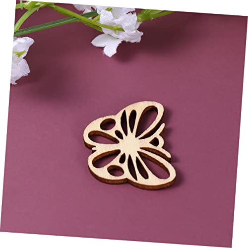 ARTIBETTER 100pcs Unfinished Wood Crafts Unfinished Wood Butterfly Rustic Wood Butterfly Wood Butterfly Tags Butterfly Wood Crafts Wood Butterfly ARTIBETTER