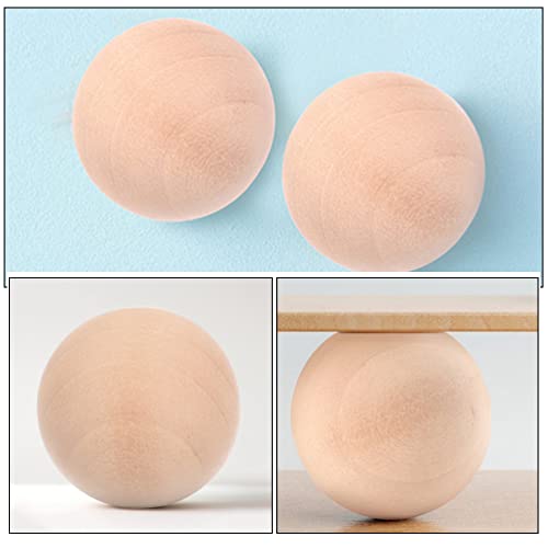 Operitacx 10pcs Wooden Ball Craft for Kids Natural Craft Balls Unfinished Wood Spheres Gse Bingo Balls Only Hardwood Balls Small Wood Balls Bingo Operitacx