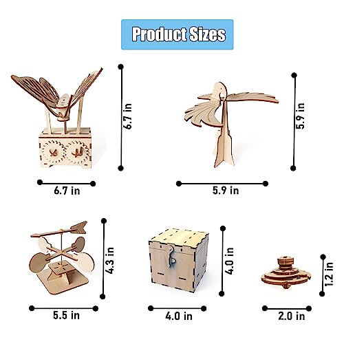 STEM Kits for Kids DIY Craft Toys Science Building Projects 3D Wooden Puzzles for Kids
