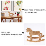 VOSAREA 18x6x18cm Wooden Rocking Horse Table Decoration Craft Home Art Furnishing VOSAREA